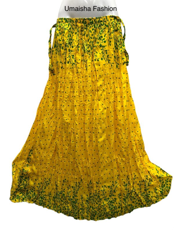 Regular Use Long Skirt For Girls. print yellow