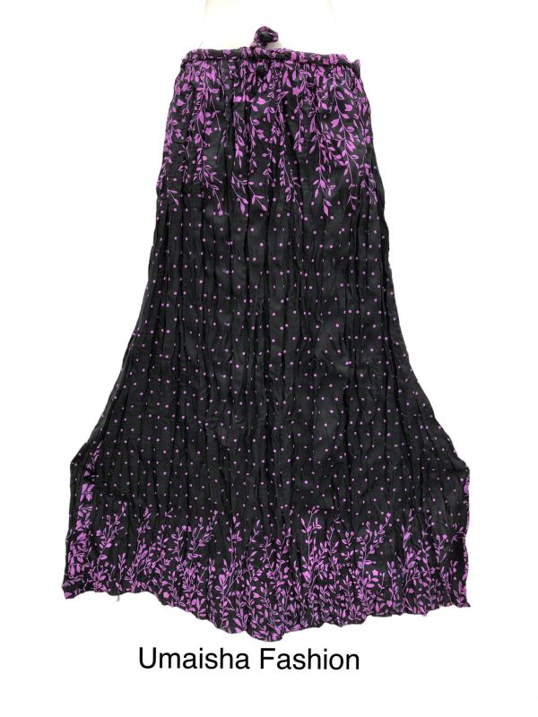Regular Use Long Skirt For Girls. print black
