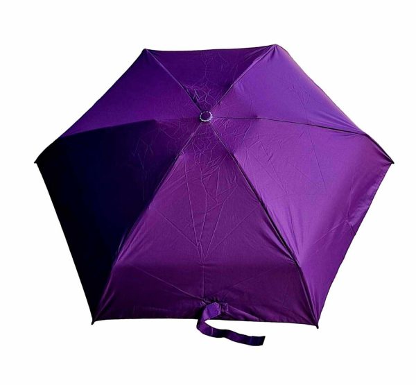 7" Mini Folding Capsule Umbrella With Cute Capsule Case. Purple - Image 5