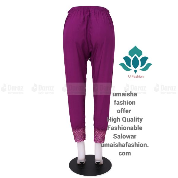 China Soft Linen Fashionable Cigare-tte C-Kat Pants for Woman Purple - Image 3