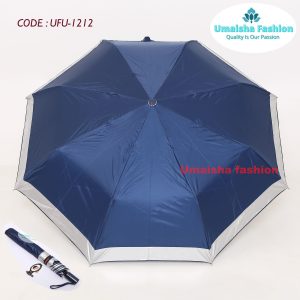 Solid Color Auto Open Fashionable World Class Quality Heavy Duty Umbrella- 8 sikh Blue