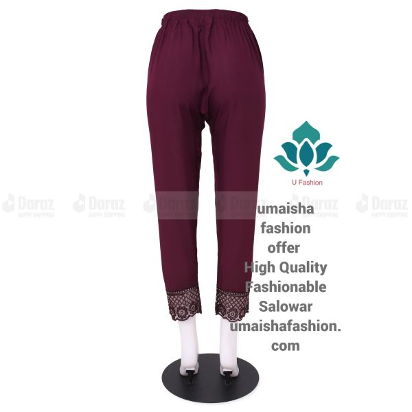 China Soft Linen Fashionable Cigare-tte C-Kat Pants for Woman Coffee - Image 4