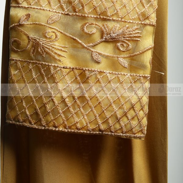 China Soft Linen Party Wear Cigare-tte C-Kat Salwar Pants for Woman Golden - Image 4
