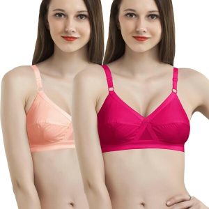 Streachable Soft and Comfortable Multicolor Bra for Woman -( 2 pcs )