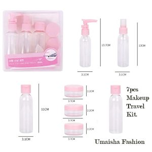 Cosmetic Accessories Travel Bottle Kit 7pcs Set .