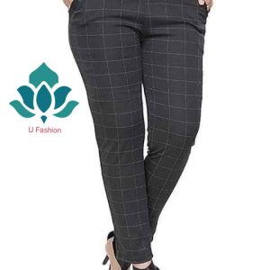 Ladies Stylish Streachy Gabardin Pant. Black