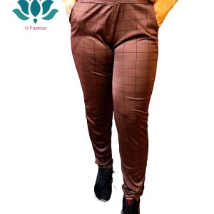 Ladies Stylish Streachy Gabardin Pant. Coffee