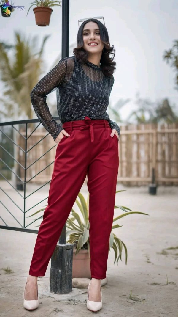 Ladies Formal Pant Maroon