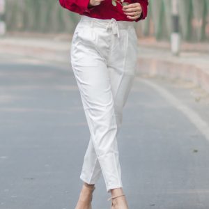 Ladies Formal Pant White