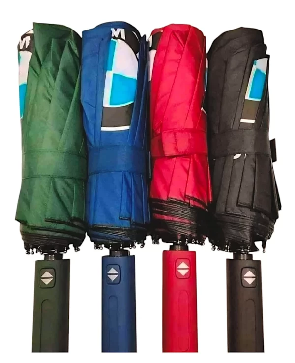 BMW Motorsport Automatic Three Folding 10 Ribs UV Block Layer Windproof Dual Sunny and Rainy Umbrella . - Image 3