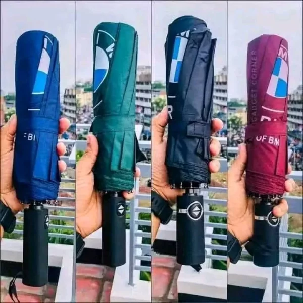 BMW Motorsport Automatic Three Folding 10 Ribs UV Block Layer Windproof Dual Sunny and Rainy Umbrella . - Image 2