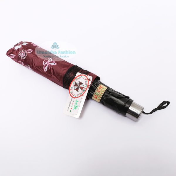 New Fashionable Anti-uv Folding Print Border Lace Umbrellas for Women Girls Outdoor Sunny and Rain Dual-use - Image 4
