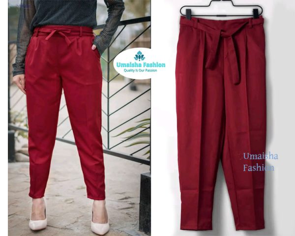 Ladies Formal Pant Maroon - Image 5