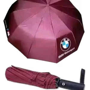 BMW Motorsport Automatic Three Folding 10 Ribs UV Block Layer Windproof Dual Sunny and Rainy Umbrella