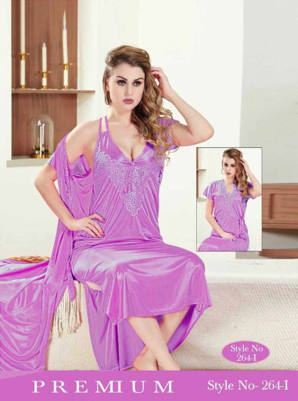 Nightwear 02 pieces beautiful princess sleepwear fairy nightdress. Purple