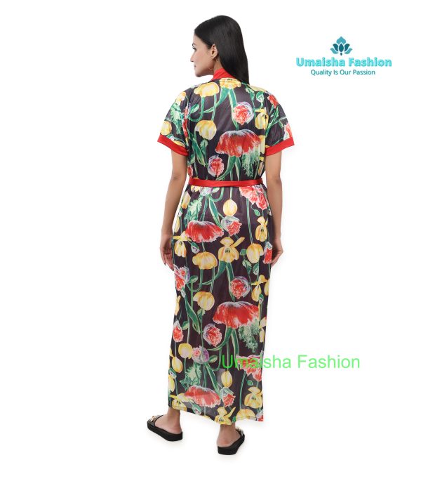 Comfortable Day And Night Wear Luxurious 2 Part Print Nightdress. - Image 4