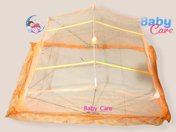 High Quality Folding Mosquito Net For Baby. Size ( 40" * 26" ) Orange