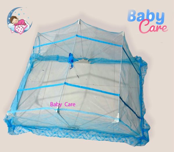 High Quality Folding Mosquito Net For Baby. Size ( 40" * 26" ) Blue