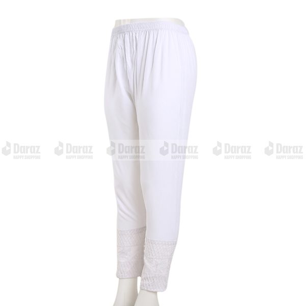 China Soft Linen Party Wear Cigare-tte C-Kat Salwar Pants for Woman. White - Image 3