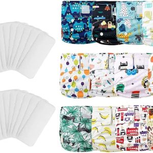 2pcs pad Attach Washable Cloth Diaper Pant for Baby-( 0-18 month ) 1pc