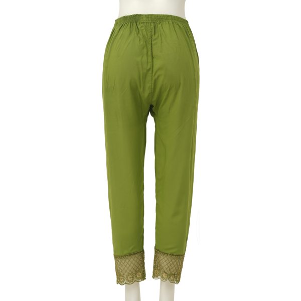 China Soft Linen Fashionable Cigare-tte C-Kat Pants for Woman. Olive - Image 4