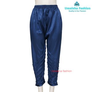 China Silk Bottom Box Design C-Kat Salwar Pyjama Pants for Woman. Navy Blue