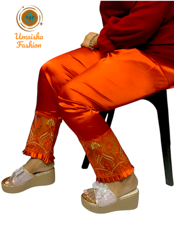 চায়না সিল্ক কাপড়ের মেয়েদের পায়জামা . - Image 3