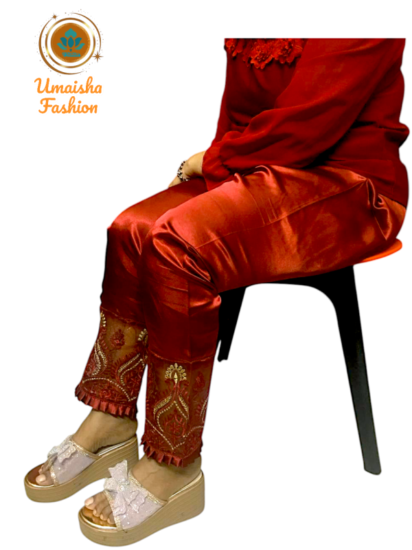 চায়না সিল্ক কাপড়ের মেয়েদের পায়জামা . - Image 3