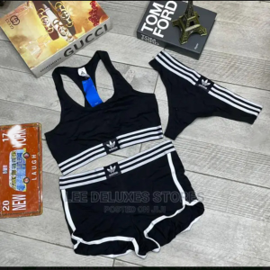 3 pcs woman bralette set. black