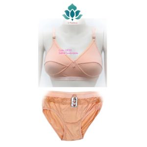 lycra kaporer bra panty set. brown