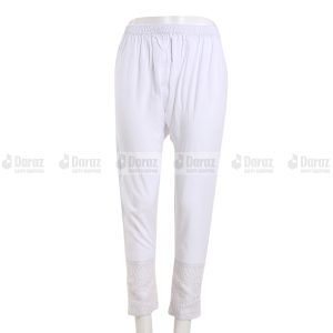 China Soft Linen Party Wear Cigare-tte C-Kat Salwar Pants for Woman. White