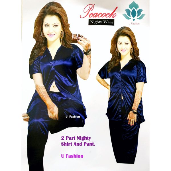 Comfortable Nightwear for Women Nightdress Short Sleeve Shirt and Pant. - Image 7