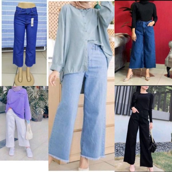Denim Plazzo pant Stylish new Trendy look Jeans Pant For Women - Image 2