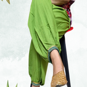 China Linen Loose Fit Woman"s Afgani Kabuli Salwar Payjama . Olive