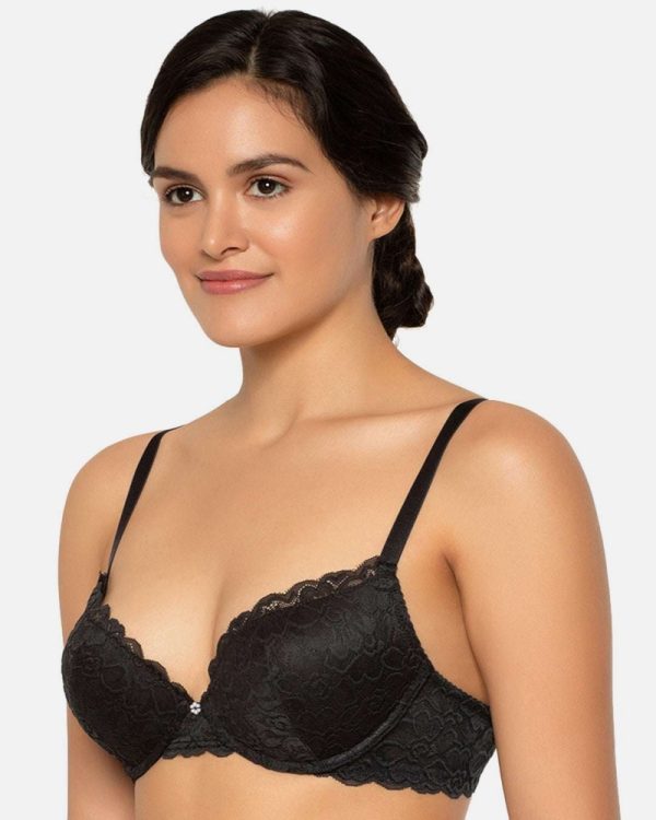 Soft Comfortable Pushup Foam Bra for Women. Black