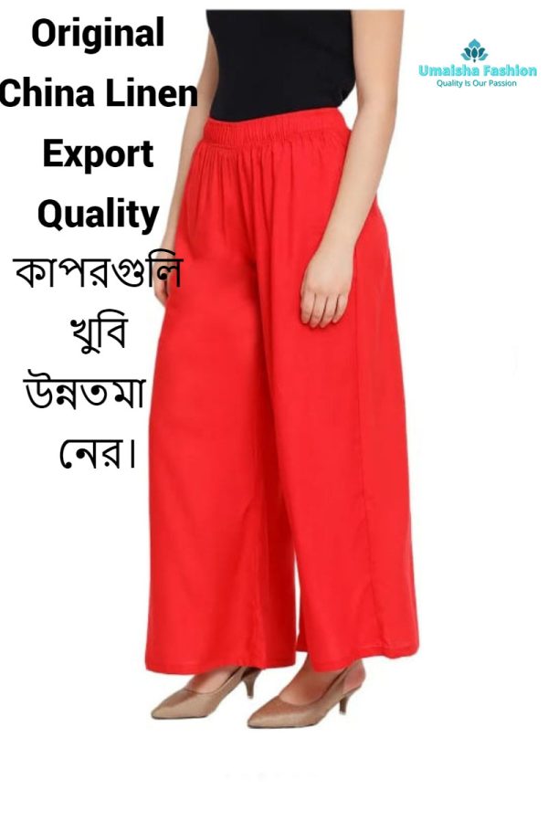 Women Plazzo Pants Summer Loose Casual Wear Palazzo 3pcs Combo . - Image 3