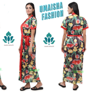 Comfortable Day And Night Wear Luxurious 2 Part Print Nightdress.