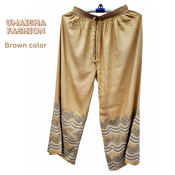 Women Print Plazzo Pants Summer Loose Casual Wear Palazzo 3pcs Combo . - Image 14