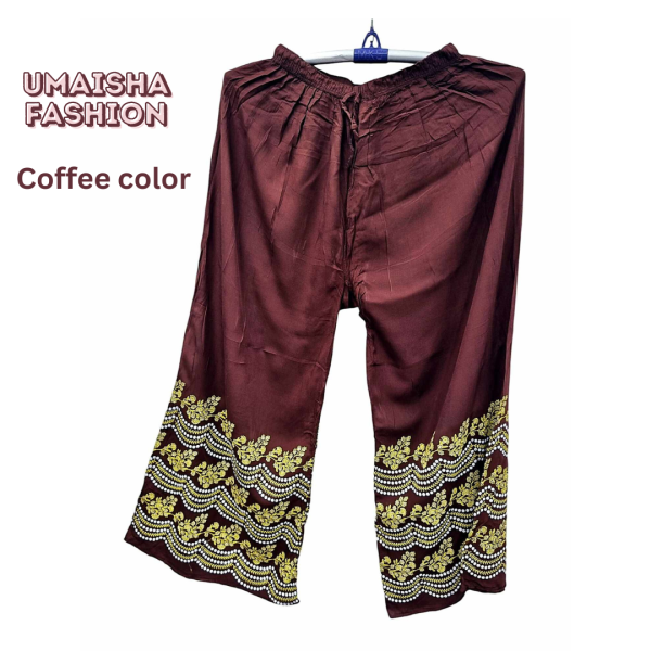 Women Print Plazzo Pants Summer Loose Casual Wear Palazzo 3pcs Combo . - Image 12