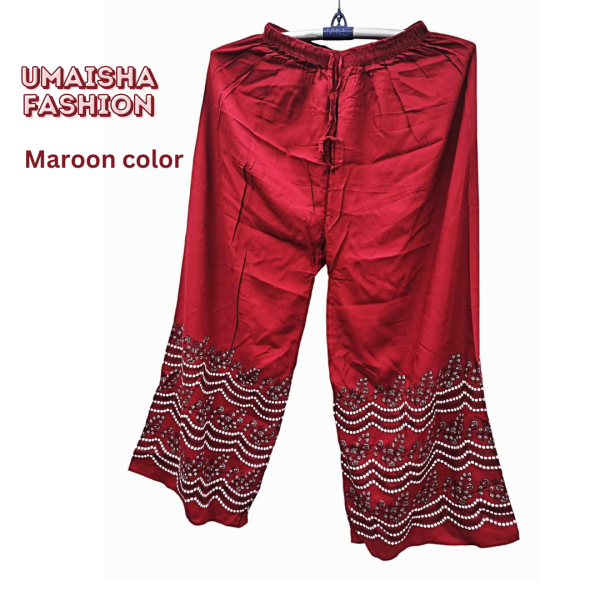 Women Print Plazzo Pants Summer Loose Casual Wear Palazzo 3pcs Combo . - Image 13