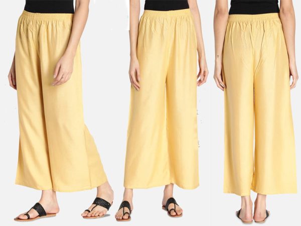 Women Plazzo Pants Summer Loose Casual Wear Palazzo 3pcs Combo . - Image 7