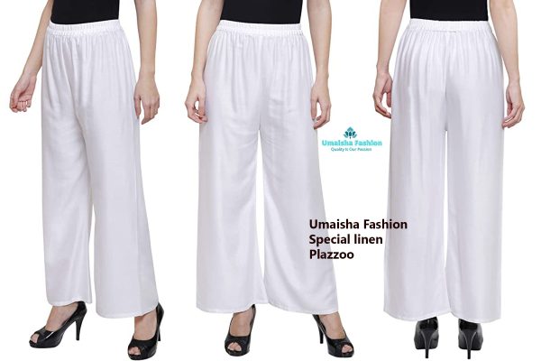 Women Plazzo Pants Summer Loose Casual Wear Palazzo 3pcs Combo . - Image 5