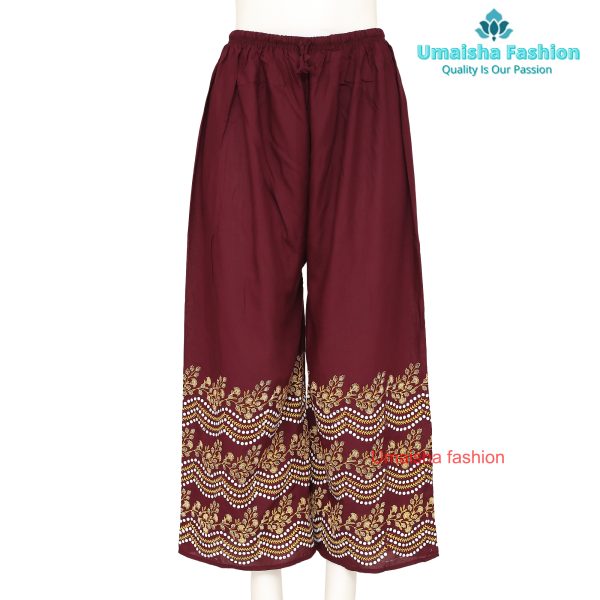 Women Print Plazzo Pants Summer Loose Casual Wear Palazzo 3pcs Combo . - Image 2