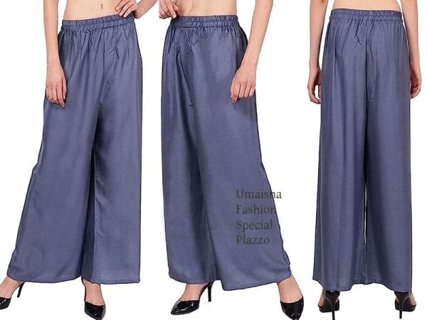 Women Plazzo Pants Summer Loose Casual Wear Palazzo 3pcs Combo . - Image 8