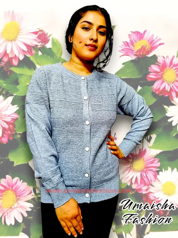 Stylish comfortable and warm sweater for woman.pbd Ash