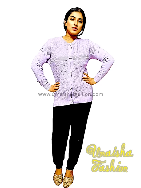 Stylish comfortable and warm sweater for woman. pbd Light Purple - Image 2