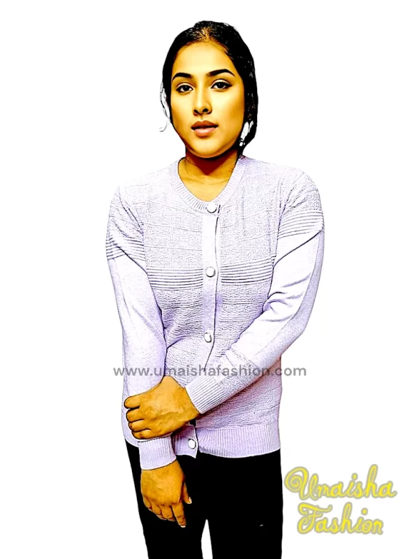 Stylish comfortable and warm sweater for woman. pbd Light Purple - Image 3
