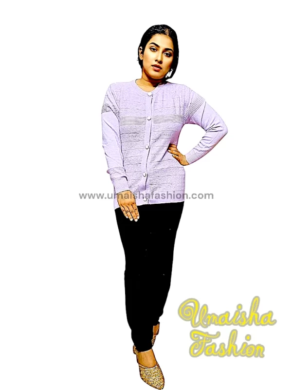 Stylish comfortable and warm sweater for woman. pbd Light Purple - Image 4