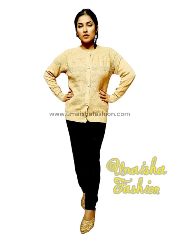 Stylish comfortable and warm sweater for woman.pbd Brown - Image 3