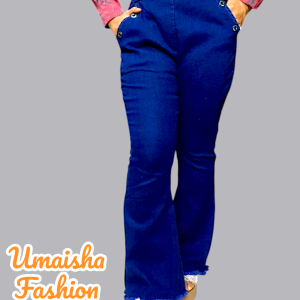 Ladies Exclusive Bootcut Denim Jeans Pant. Deep Blue